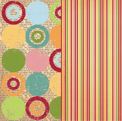 Scenic Route - Bulls Eye 12x12 double sided cardstock   (pack of 10)